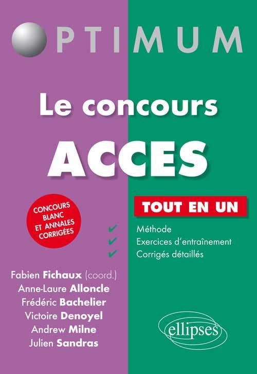 Livro Le concours Accès Milne