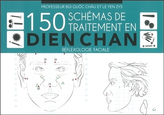 Carte 150 schémas de traitement en dien chan - réflexologie faciale Bùi Quôc Chàu
