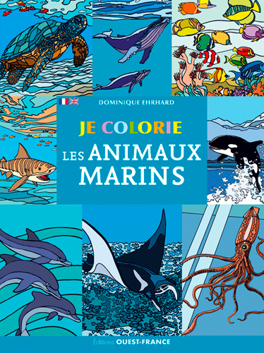 Книга Je colorie les animaux marins EHRHARD Dominique