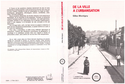 Carte De la ville à l'urbanisation Montigny