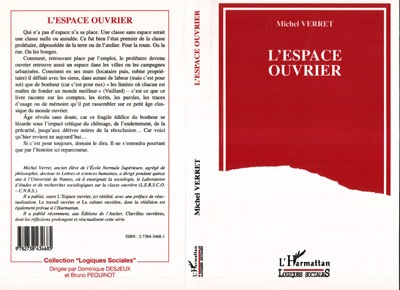 Buch L'espace ouvrier Verret