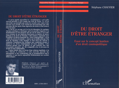Книга Du droit d'être étranger Chauvier