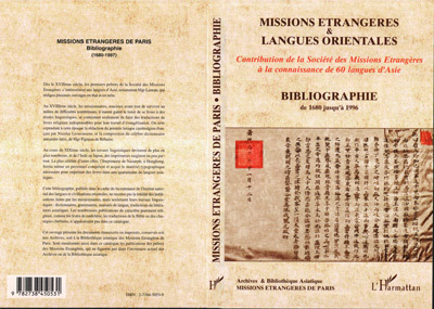 Knjiga Missions Etrangères et langues orientales 
