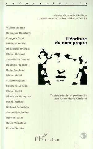 Knjiga L'écriture du nom propre Christin anne-marie