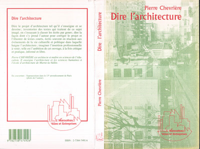 Könyv DIRE L'ARCHITECTURE Chevrière