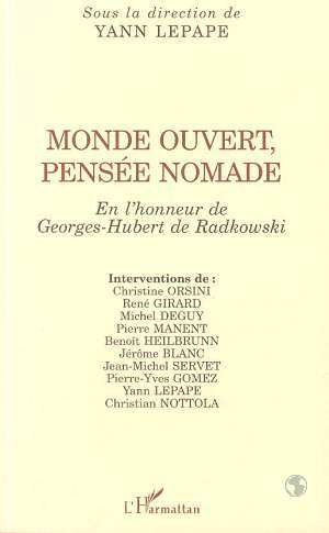 Knjiga MONDE OUVERT, PENSÉE NOMADE 