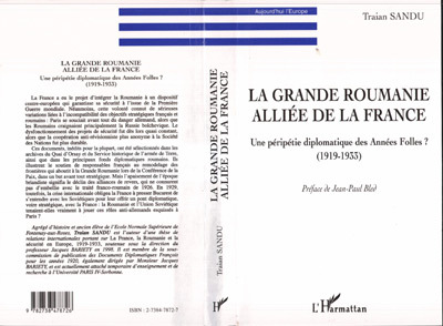 Kniha LA GRANDE ROUMANIE ALLIÉE DE LA FRANCE Sandu