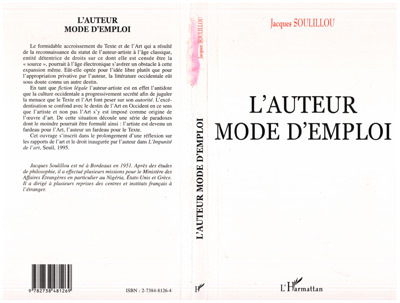 Knjiga L'AUTEUR MODE D'EMPLOI Soulillou