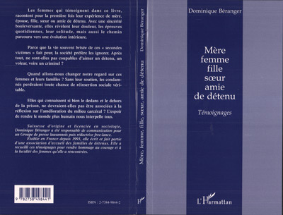 Kniha MÈRE FEMME FILLE SUR AMIE DE DÉTENU Béranger