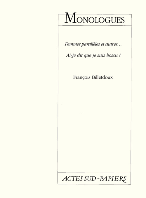 Knjiga Monologues Billetdoux