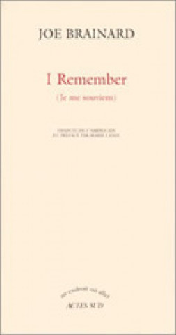 Book I remember (Je me souviens) Chaix