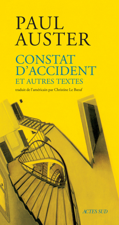 Kniha Constat d'accident et autres textes Auster