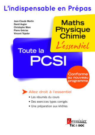 Kniha Toute la PCSI - maths-physique-chimie MARTIN JEAN-CLAUDE