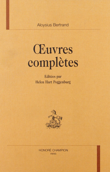 Knjiga Oeuvres complètes Bertrand