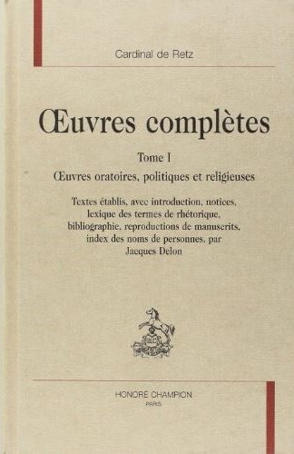 Carte Oeuvres complètes Retz