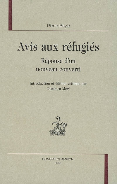 Knjiga Avis aux réfugiés Bayle