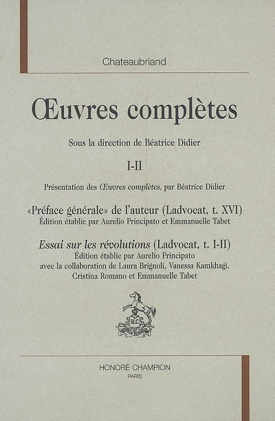 Knjiga Oeuvres complètes Chateaubriand