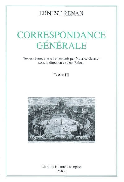 Buch Correspondance générale Renan