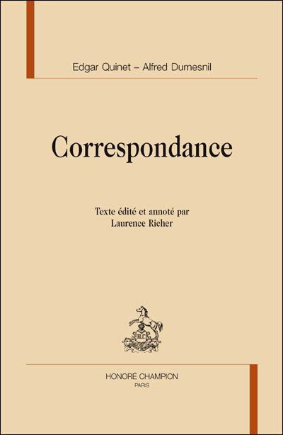 Book Correspondance Quinet