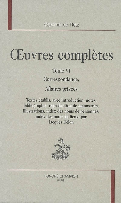 Book Oeuvres complètes Retz