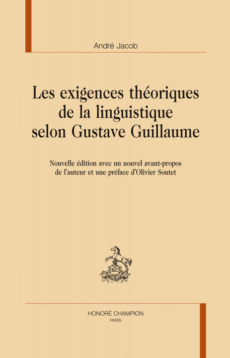 Kniha Les exigences théoriques de la linguistique selon Gustave Guillaume Jacob