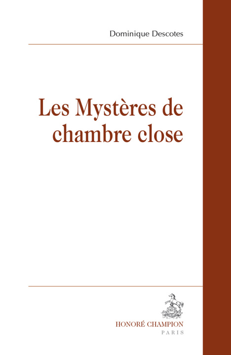 Kniha Les mystères de chambre close Descotes