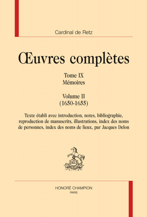 Knjiga Mémoires Retz