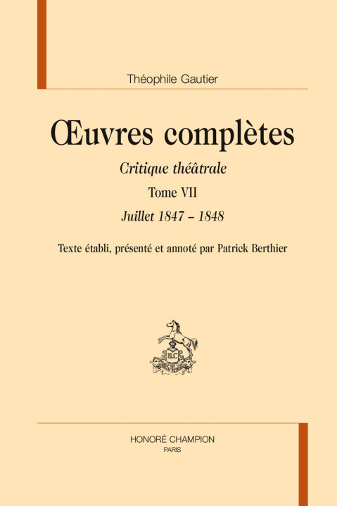 Knjiga Oeuvres complètes Gautier
