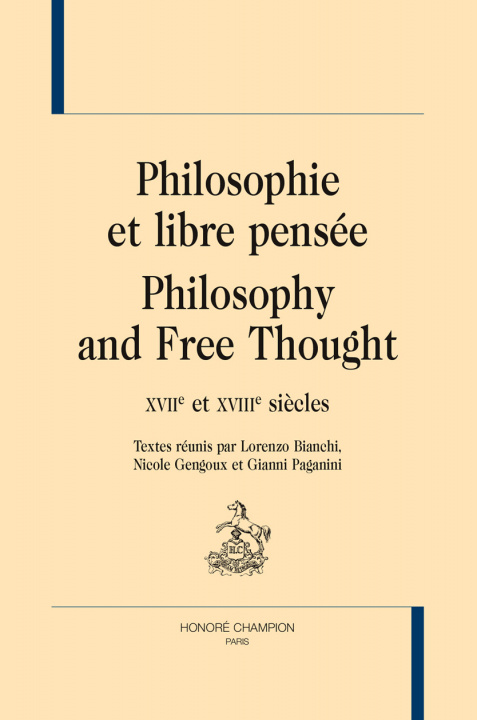 Könyv Philosophie et libre pensée - XVIIe et XVIIIe siècles 