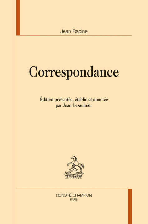 Knjiga Correspondance Racine