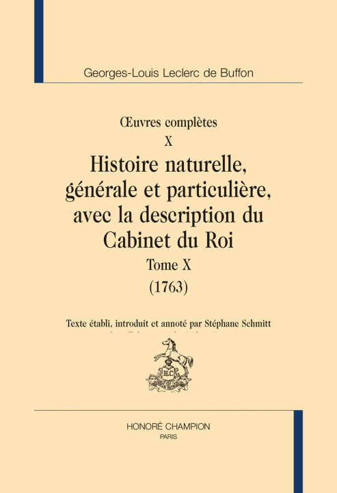 Könyv Histoire naturelle, générale et particulière, avec la description du Cabinet du Roi Buffon