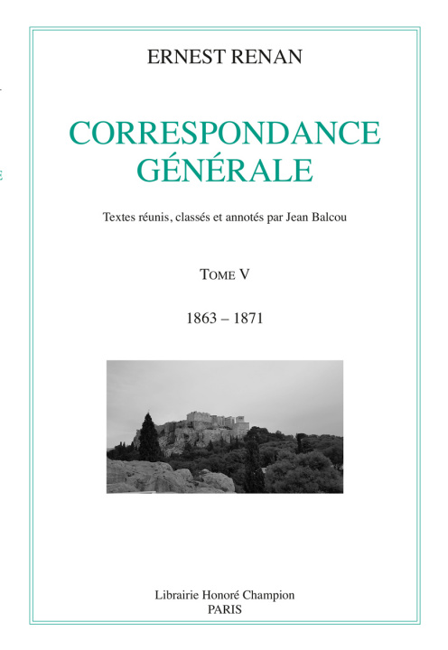 Knjiga Correspondance générale Renan
