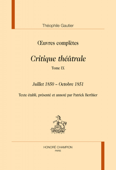 Knjiga Oeuvres complètes Gautier