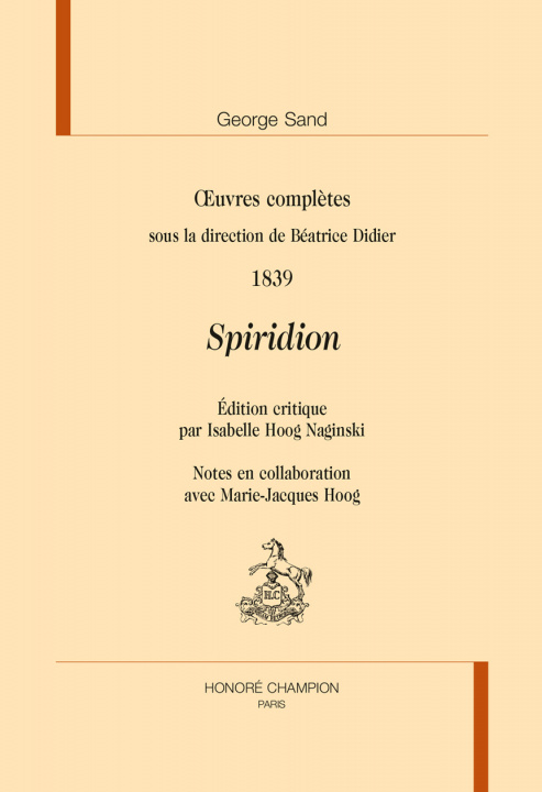 Knjiga Spiridion - 1839 Sand