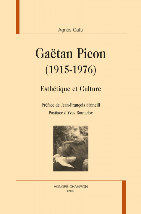 Livre Gaëtan Picon, 1915-1976 - esthétique et culture Callu