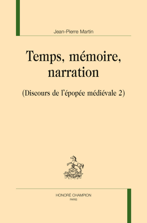 Knjiga TEMPS, MÉMOIRE, NARRATION 