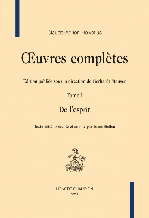 Könyv De l'esprit Helvétius