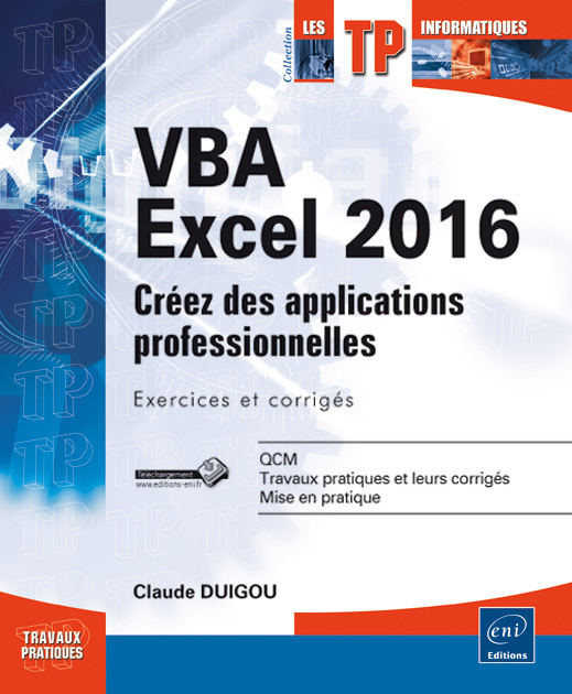 Kniha VBA Excel 2016 - créez des applications professionnelles DUIGOU
