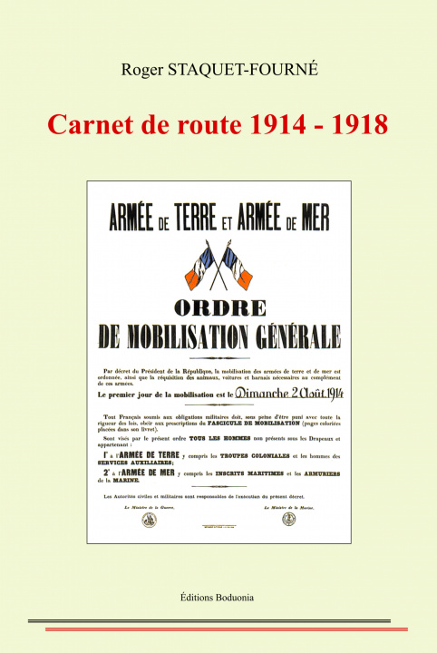 Libro Carnet de route 1914 - 1918 ROGER