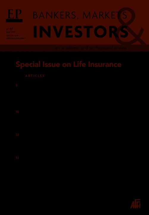 Könyv SPECIAL ISSUE ON LIFE INSURANCE-BANKERS-MARKETS-INVESTORS 157-JUNE 2019 BERTRAND