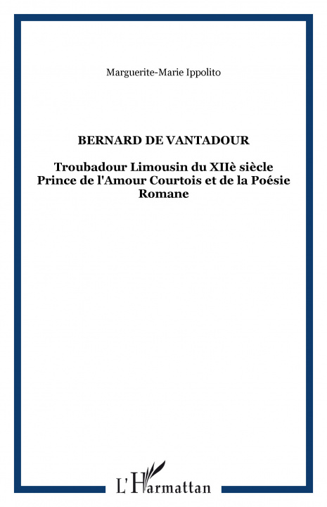 Book BERNARD DE VANTADOUR Ippolito