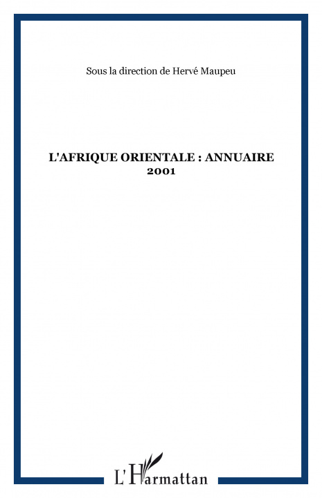 Knjiga L'AFRIQUE ORIENTALE : ANNUAIRE 2001 