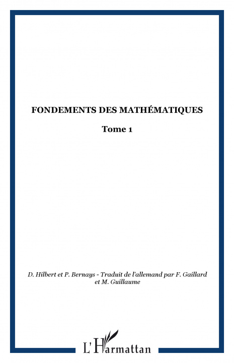 Knjiga FONDEMENTS DES MATHÉMATIQUES 