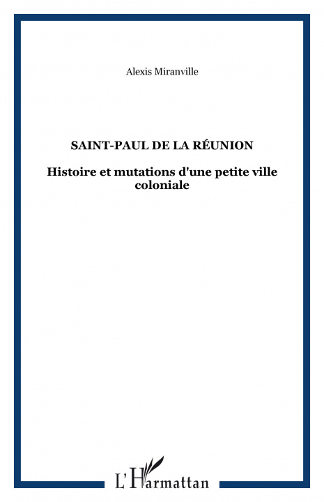Buch SAINT-PAUL DE LA RÉUNION Miranville