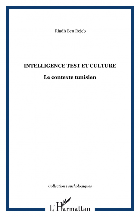 Knjiga INTELLIGENCE TEST ET CULTURE Ben Rejeb