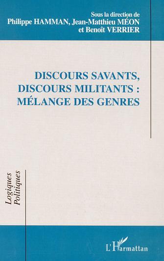 Kniha DISCOURS SAVANTS, DISCOURS MILITANTS : MÉLANGE DES GENRES 