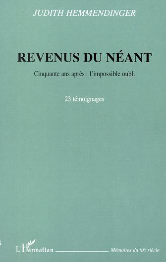 Boek REVENUS DU NÉANT Hemmendinger