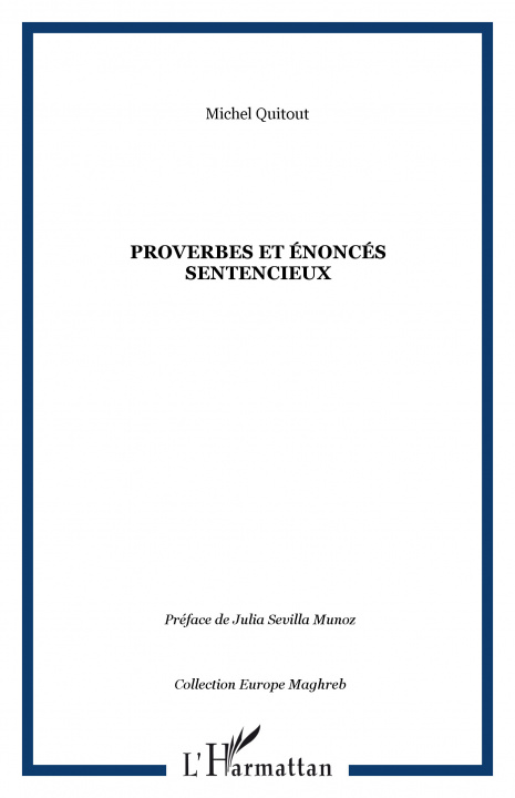 Knjiga Proverbes et énoncés sentencieux Quitout