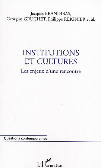 Kniha Institutions et cultures Brandibas