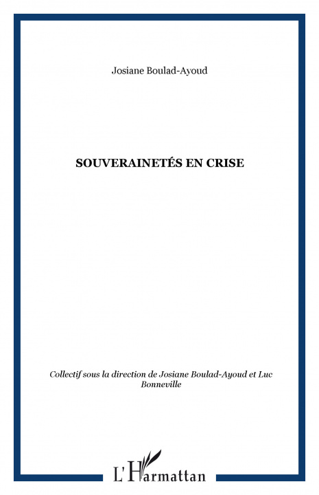 Boek Souverainetés en crise Boulad-Ayoud